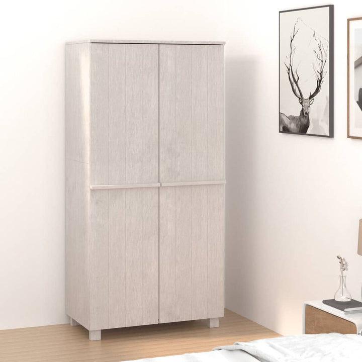 Garde-Robe Hamar 89X50X180 Cm Bois Massif De Pin