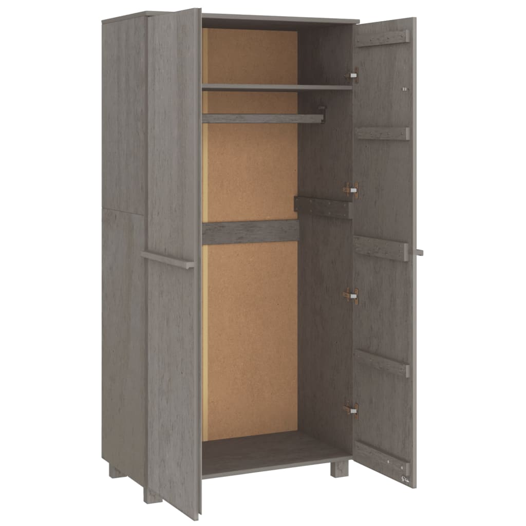 Garde-Robe Hamar 89X50X180 Cm Bois Massif De Pin