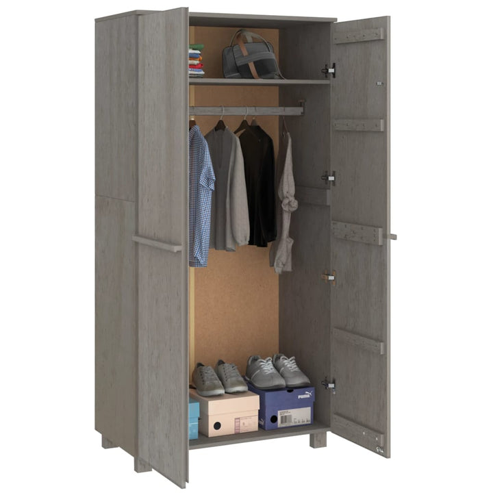Garde-Robe Hamar 89X50X180 Cm Bois Massif De Pin