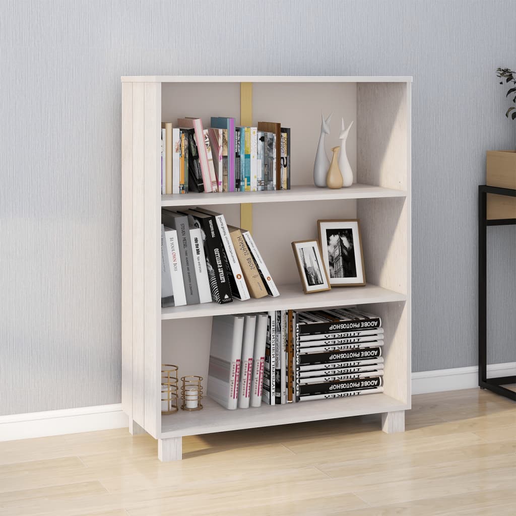 Bibliothèque Hamar 85X35X112 Cm Bois De Pin Massif
