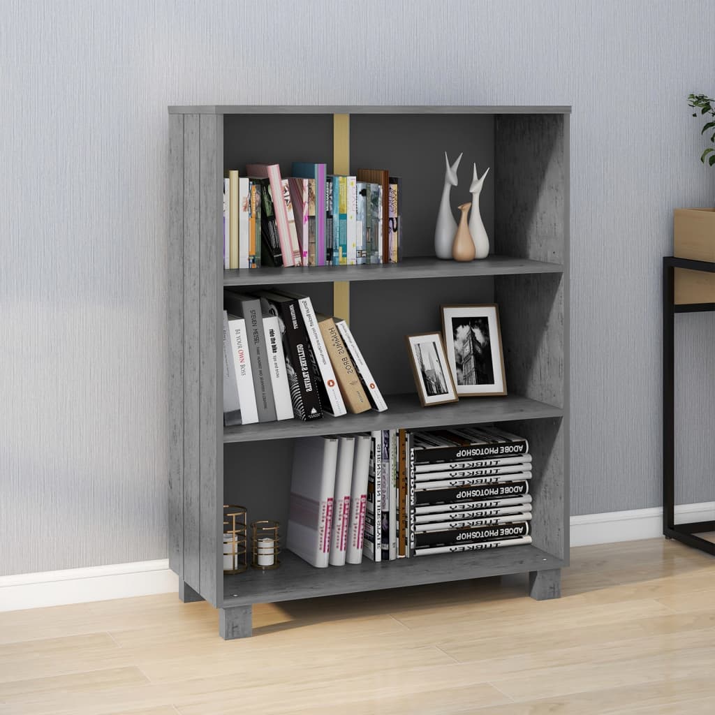 Bibliothèque Hamar 85X35X112 Cm Bois De Pin Massif
