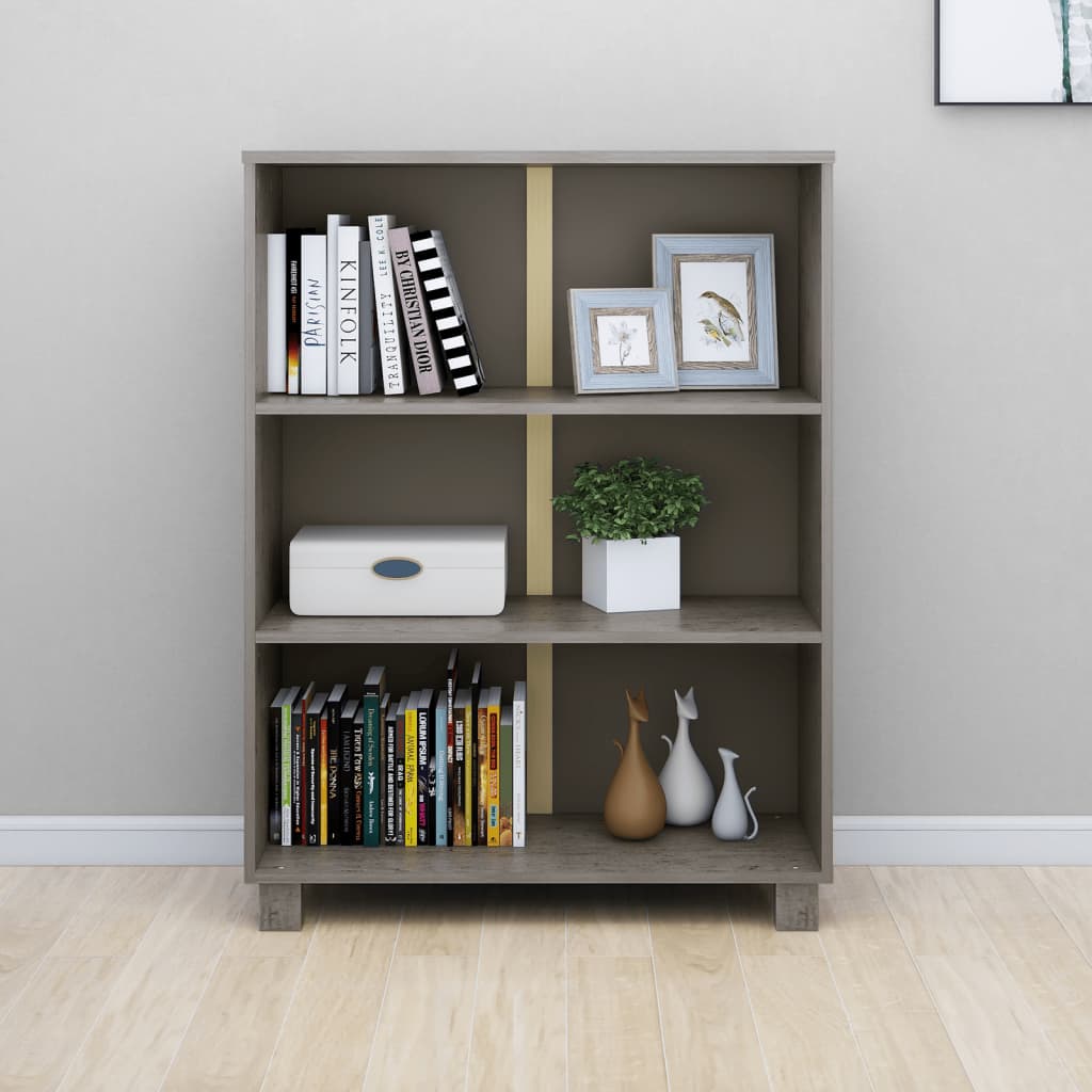 Bibliothèque Hamar 85X35X112 Cm Bois De Pin Massif