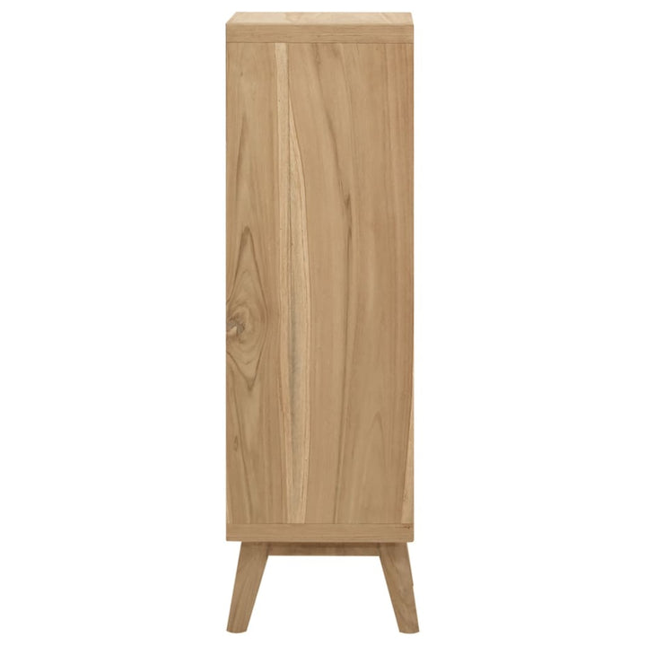 Commode 40X30X100 Cm Bois Massif De Teck Gris Foncé