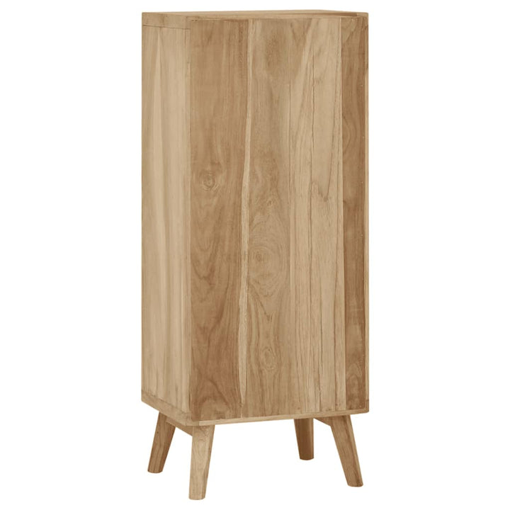Commode 40X30X100 Cm Bois Massif De Teck Gris Foncé