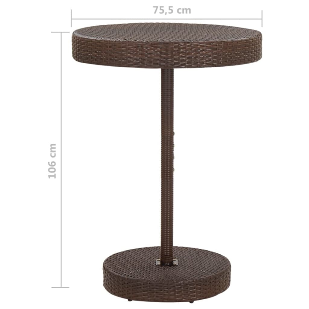 Ensemble Bar De Jardin 5 Pcs Et Coussins Résine Tressée
