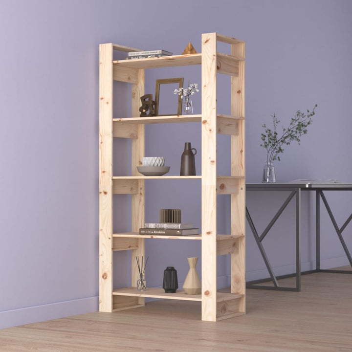 Bibliothèque/Séparateur De Pièce 80X35X160 Cm Bois Massif