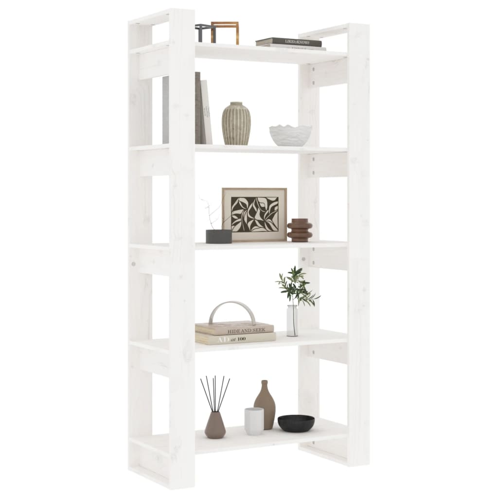 Bibliothèque/Séparateur De Pièce 80X35X160 Cm Bois Massif