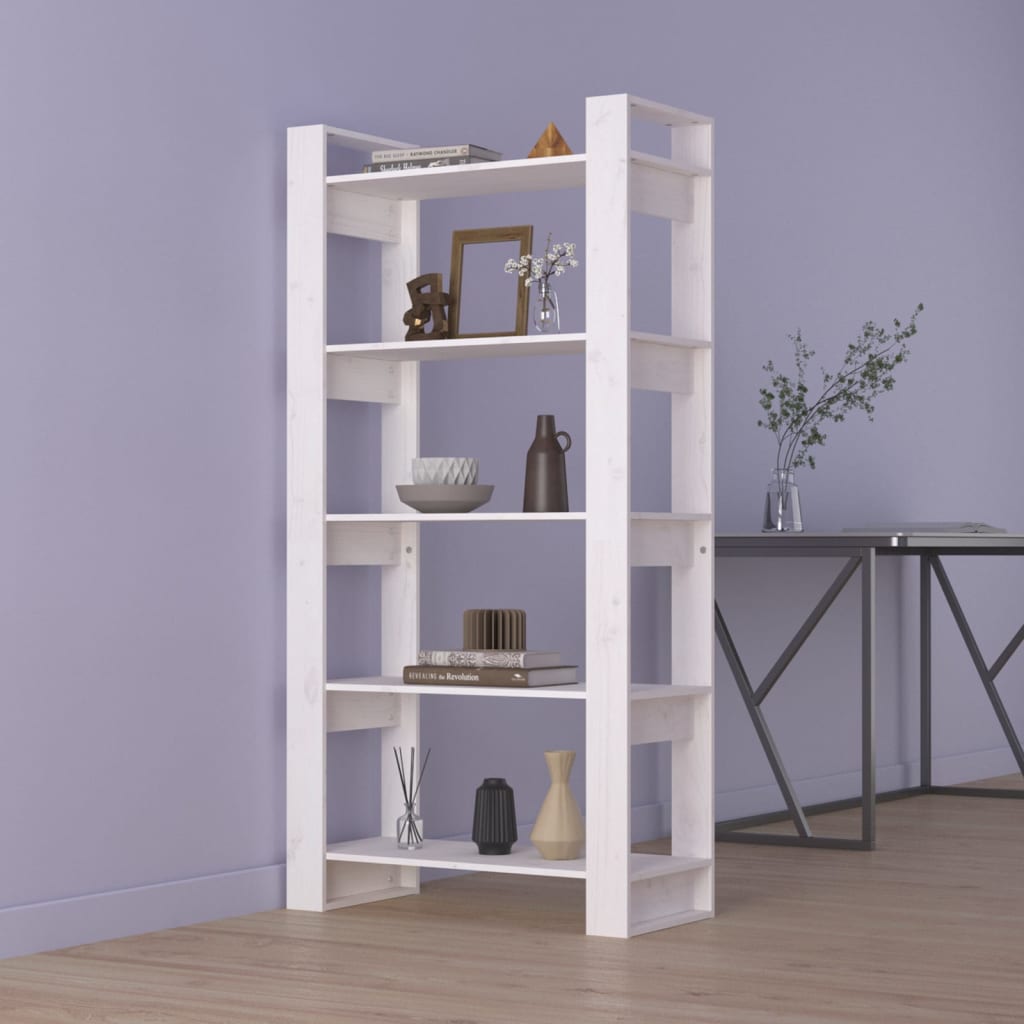 Bibliothèque/Séparateur De Pièce 80X35X160 Cm Bois Massif