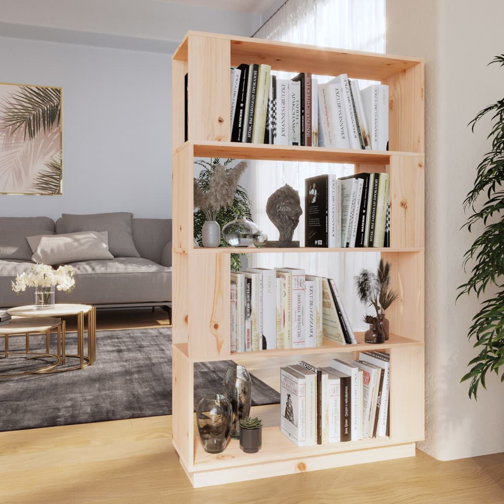 Bibliothèque/Séparateur De Pièce 80X25X132 Cm Pin Solide