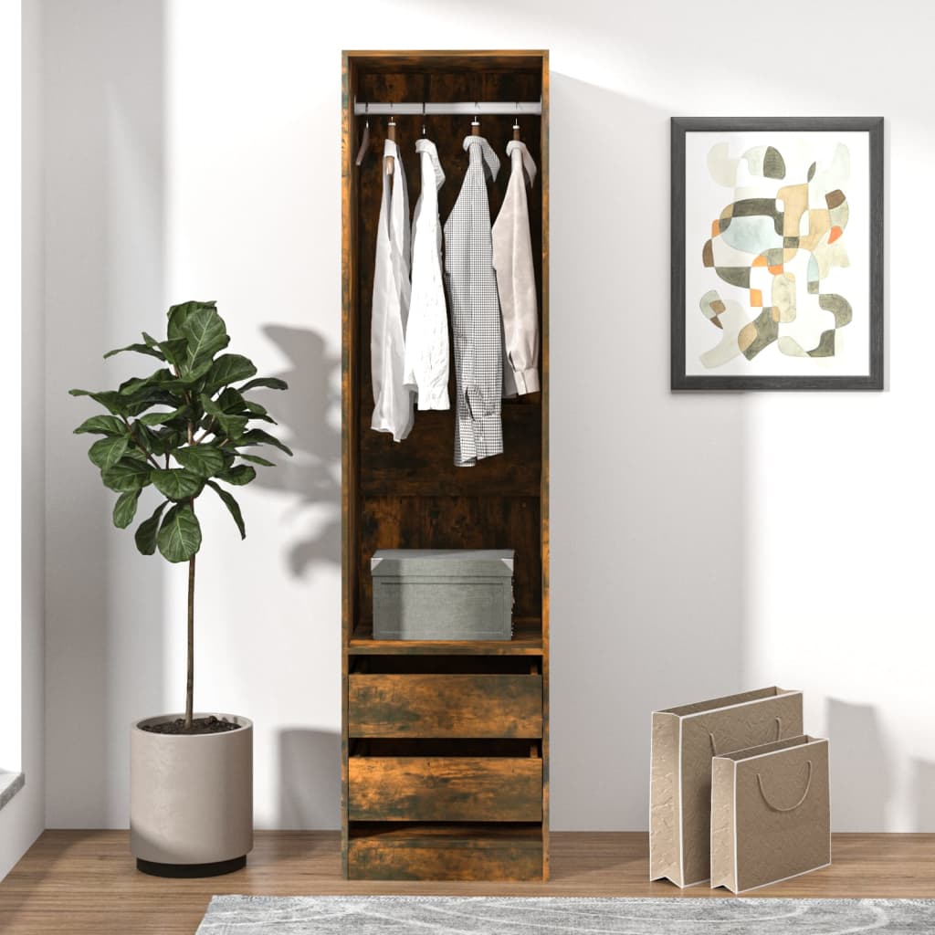 Garde-Robe Bois D'ingénierie Chêne Fumé