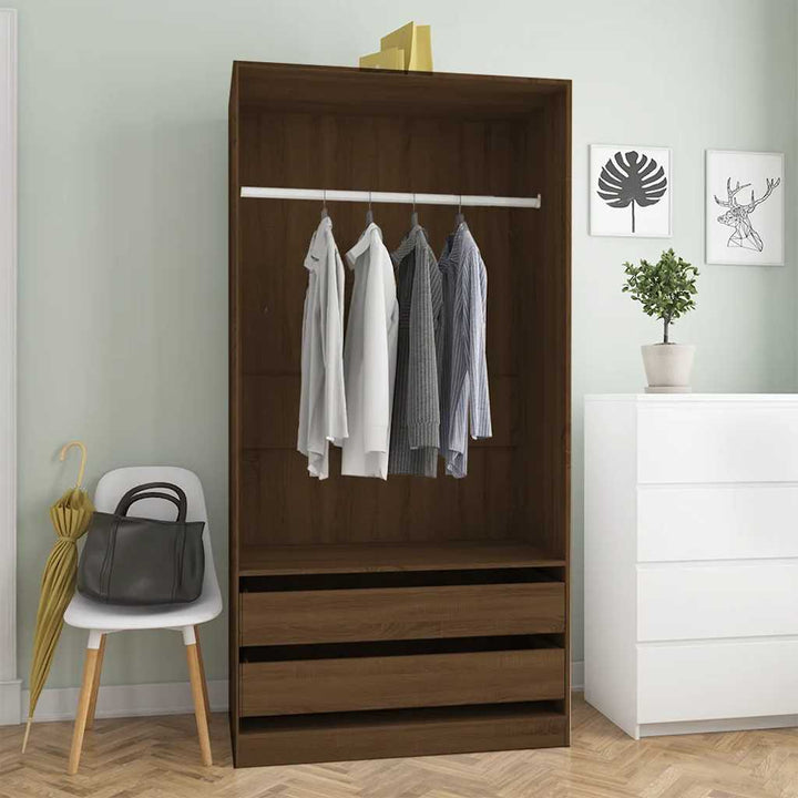 Garde-Robe Bois D'ingénierie Chêne Marron