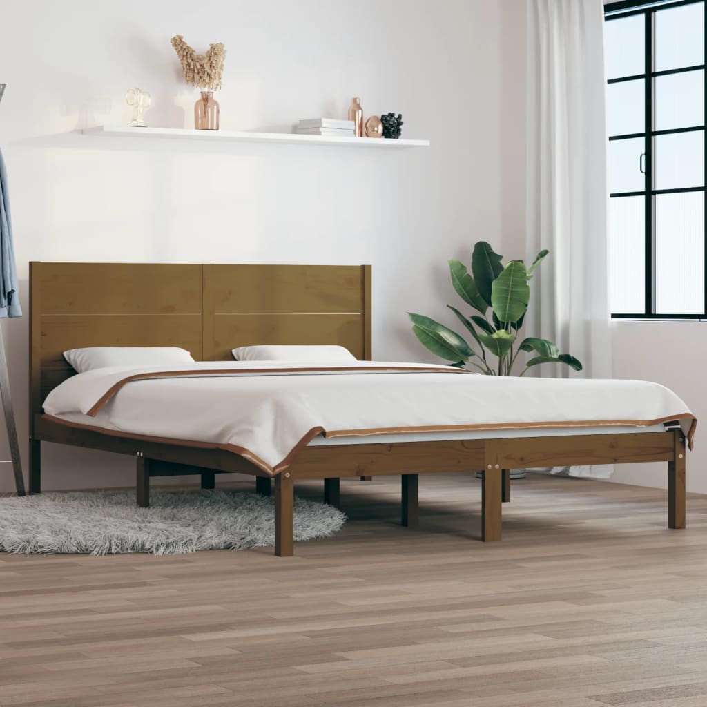 Cadre De Lit Extra Long Sans Matelas Bois Massif