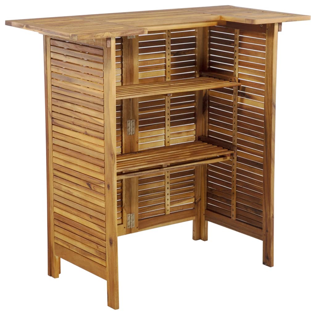 Ensemble De Bar De Jardin 5 Pcs Bois D'acacia Solide