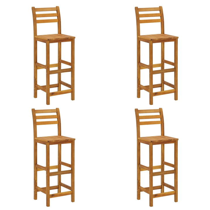 Ensemble De Bar De Jardin 5 Pcs Bois D'acacia Solide