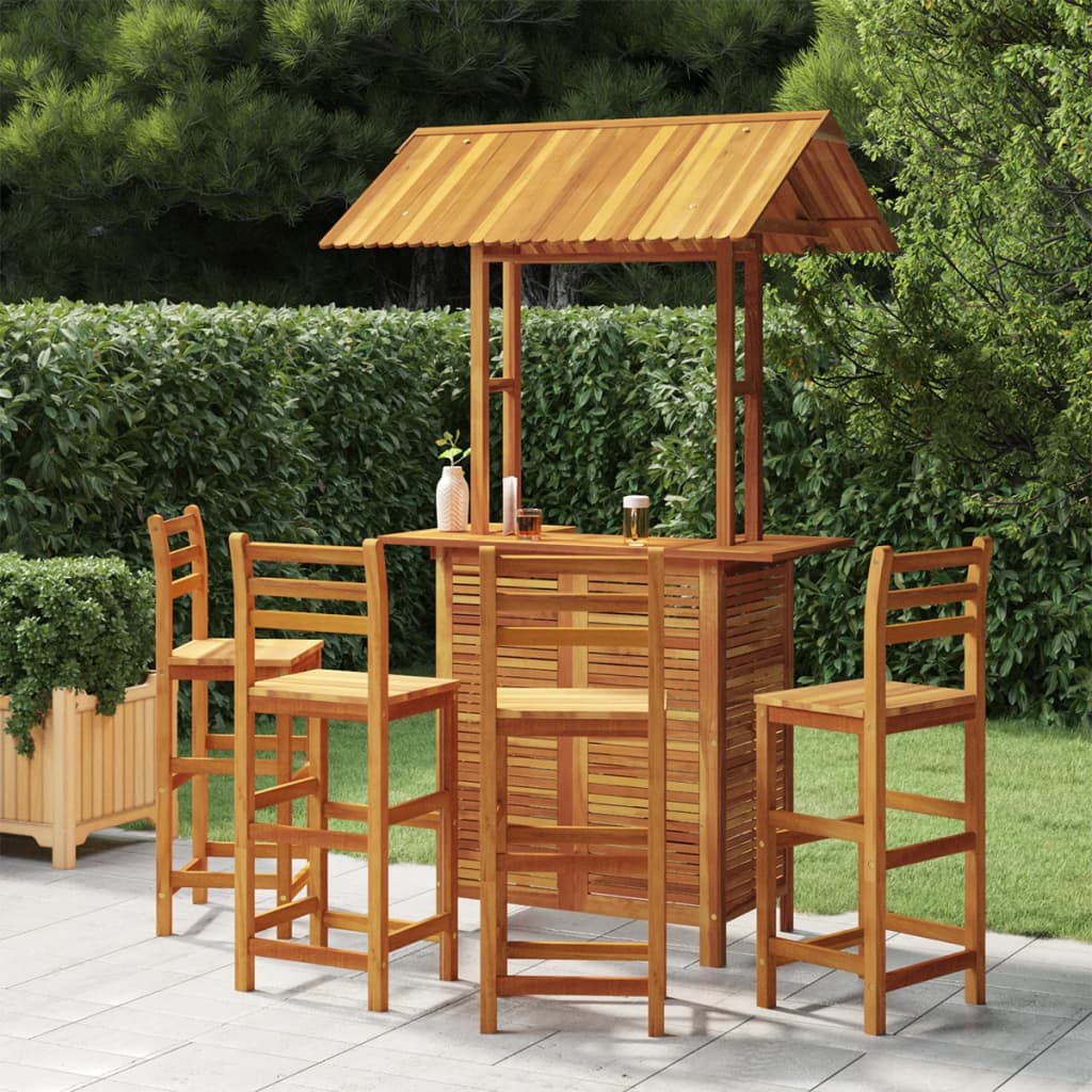 Ensemble De Bar De Jardin 3 Pcs Bois D'acacia Solide