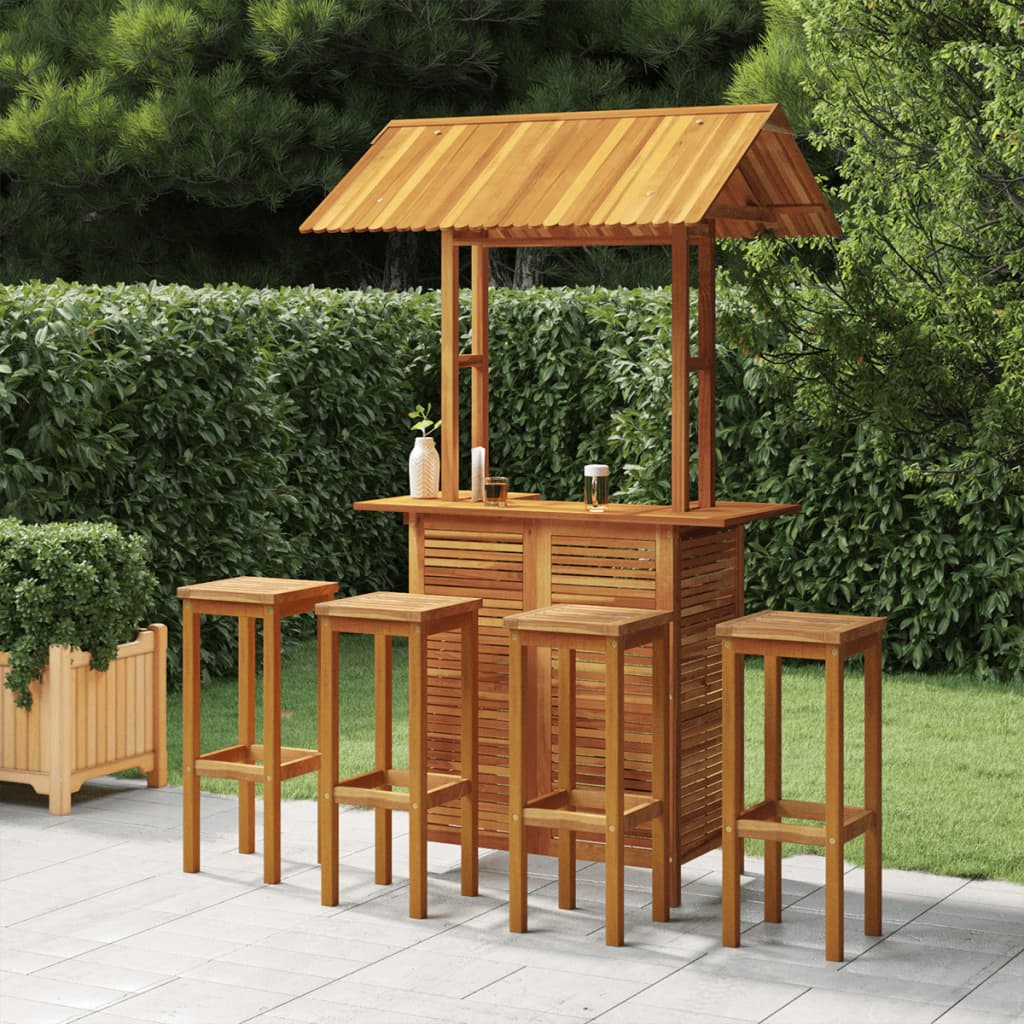 Ensemble De Bar De Jardin 3 Pcs Bois D'acacia Solide