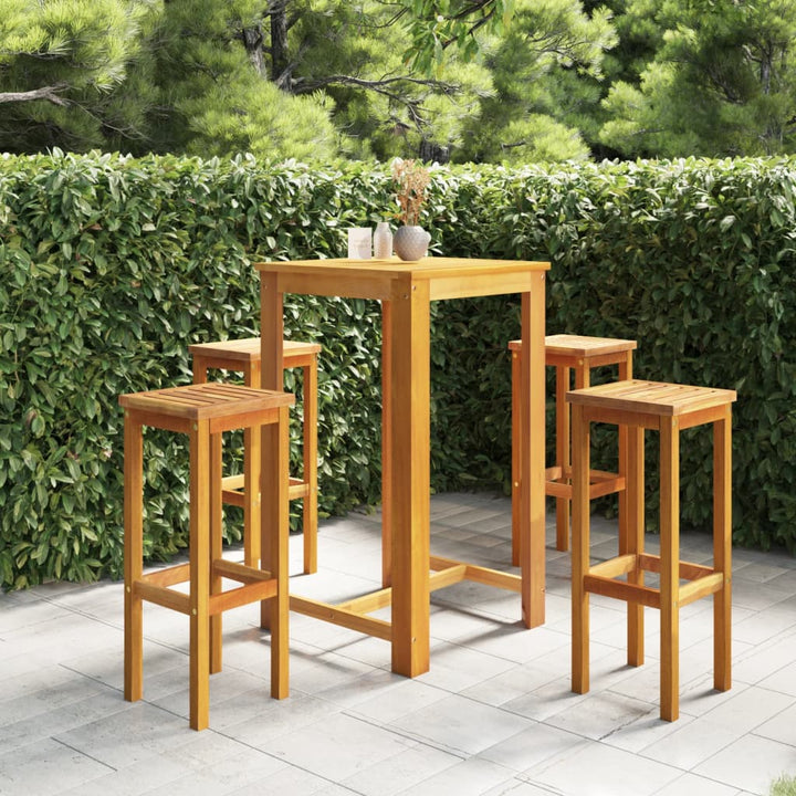 Ensemble De Bar De Jardin 9 Pcs Bois D'acacia Solide