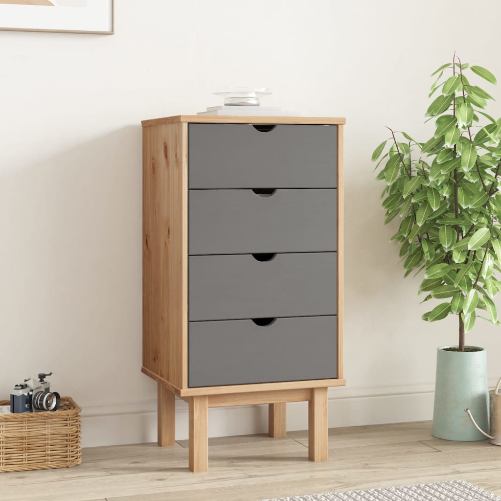 Commode Otta 45X39X90 Cm Bois De Pin Massif