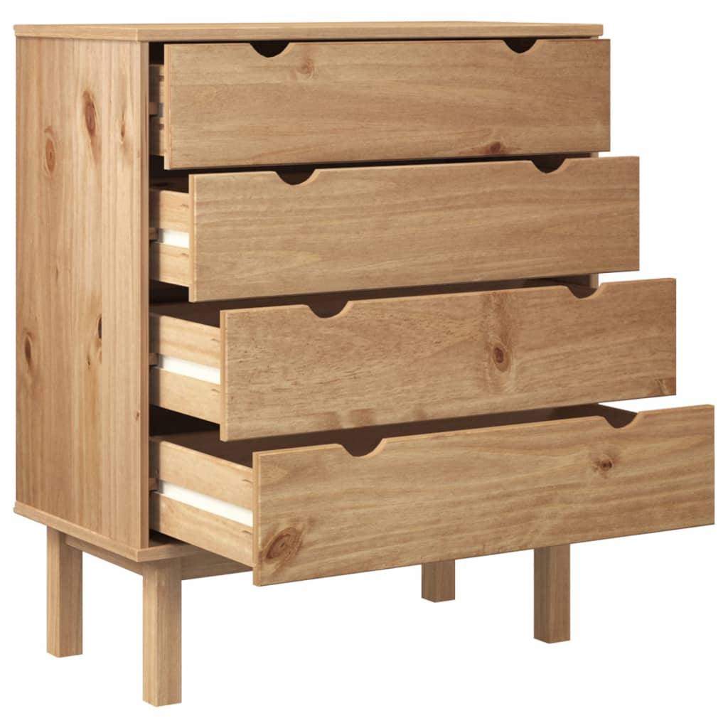 Commode Otta 76,5X39,5X90 Cm Bois De Pin Massif