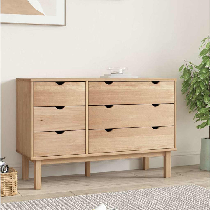 Commode Otta 111X43X73,5 Cm Bois De Pin Massif