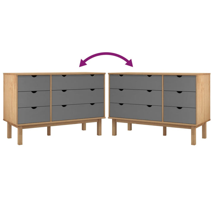 Commode Otta 111X43X73,5 Cm Bois De Pin Massif