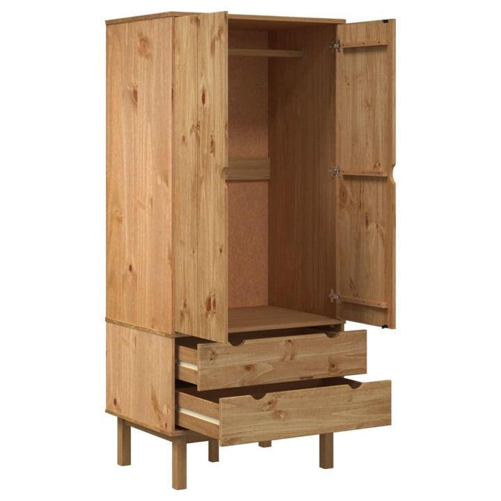 Garde-Robe Otta 76,5X53X172 Cm Bois Massif De Pin