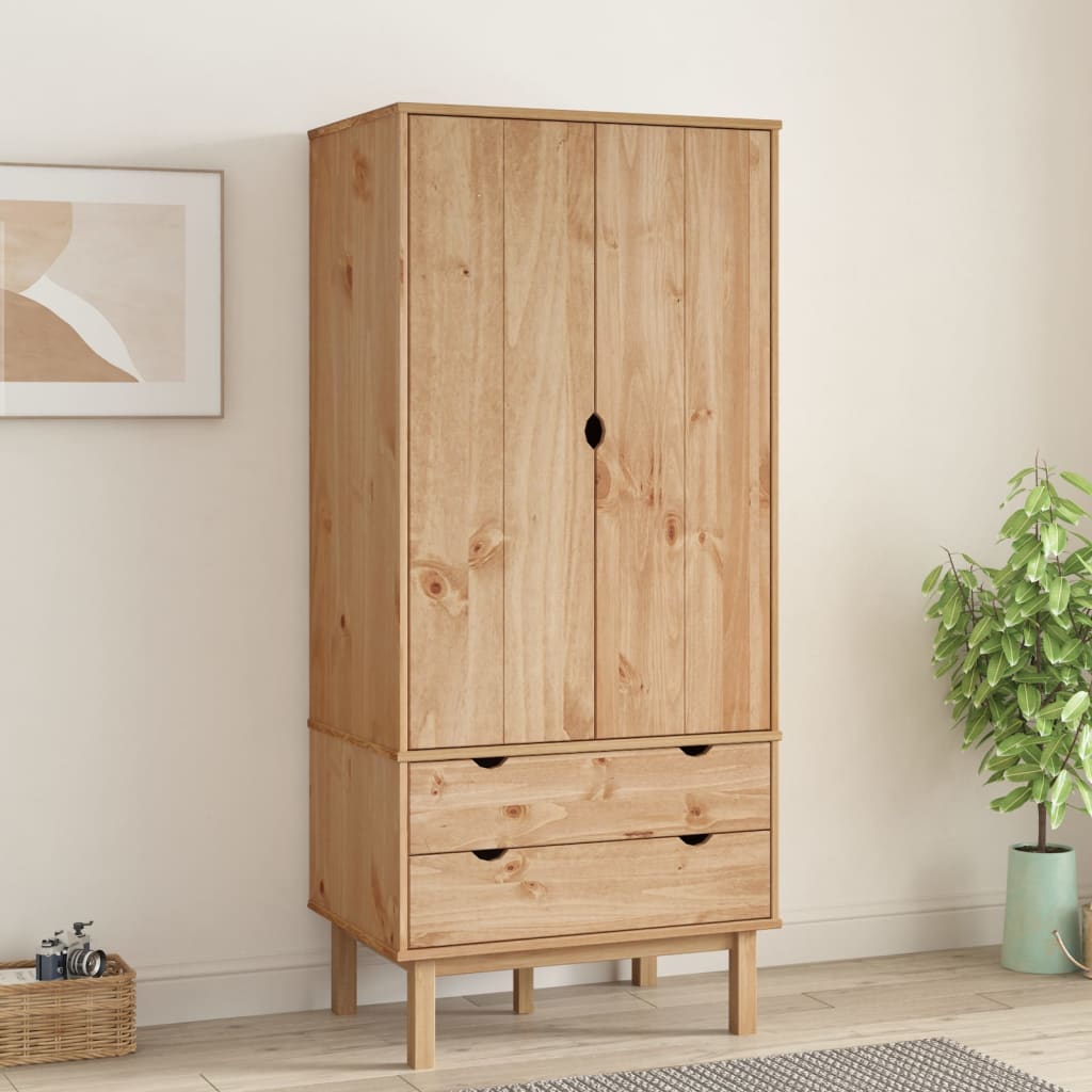 Garde-Robe Otta 76,5X53X172 Cm Bois Massif De Pin