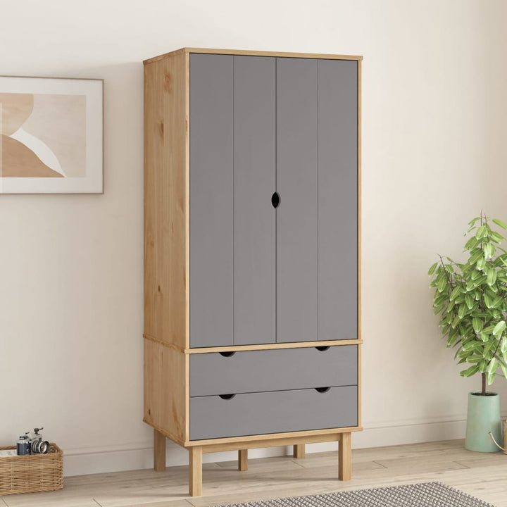 Garde-Robe Otta 76,5X53X172 Cm Bois Massif De Pin