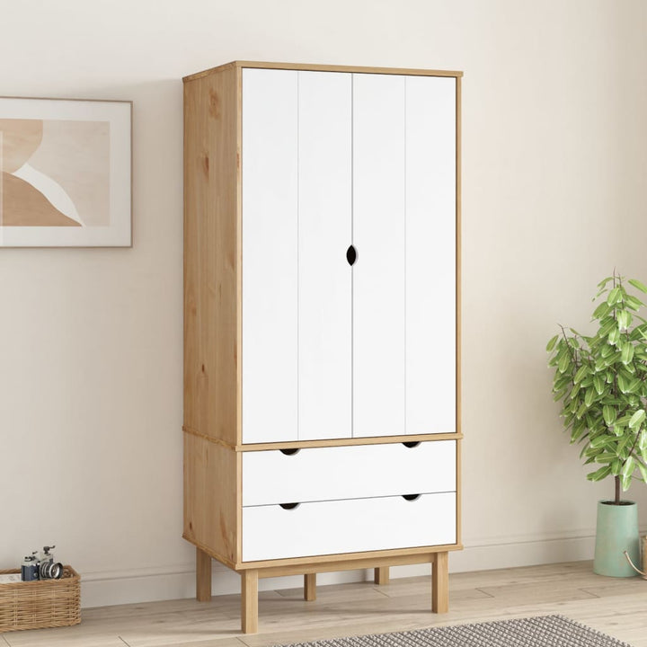 Garde-Robe Otta 76,5X53X172 Cm Bois Massif De Pin