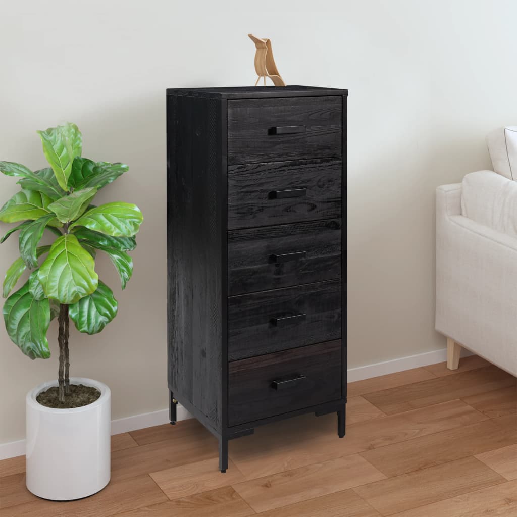 Commode 42X35X110 Cm Bois De Pin Massif