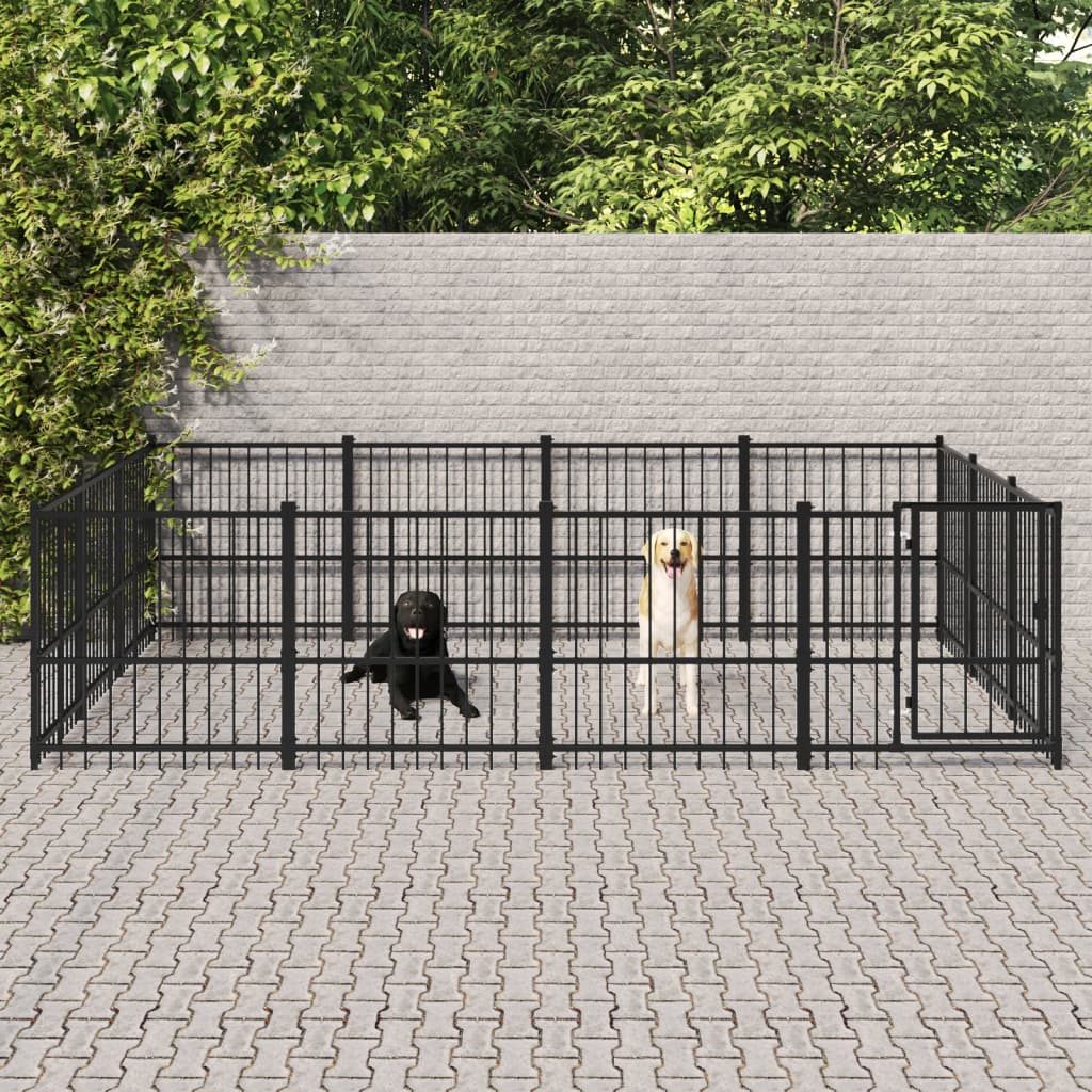 Chenil D'extérieur Pour Chiens Acier 67,74 M²