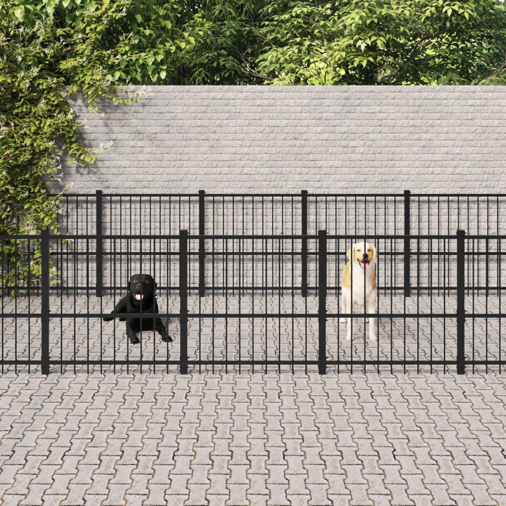 Chenil D'extérieur Pour Chiens Acier 67,74 M²