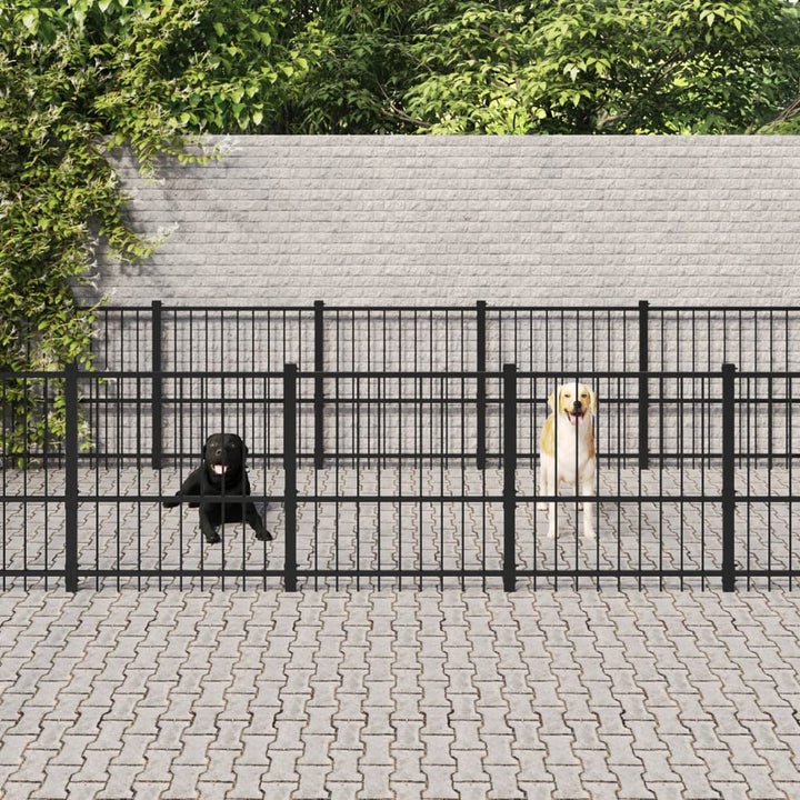 Chenil D'extérieur Pour Chiens Acier 67,74 M²