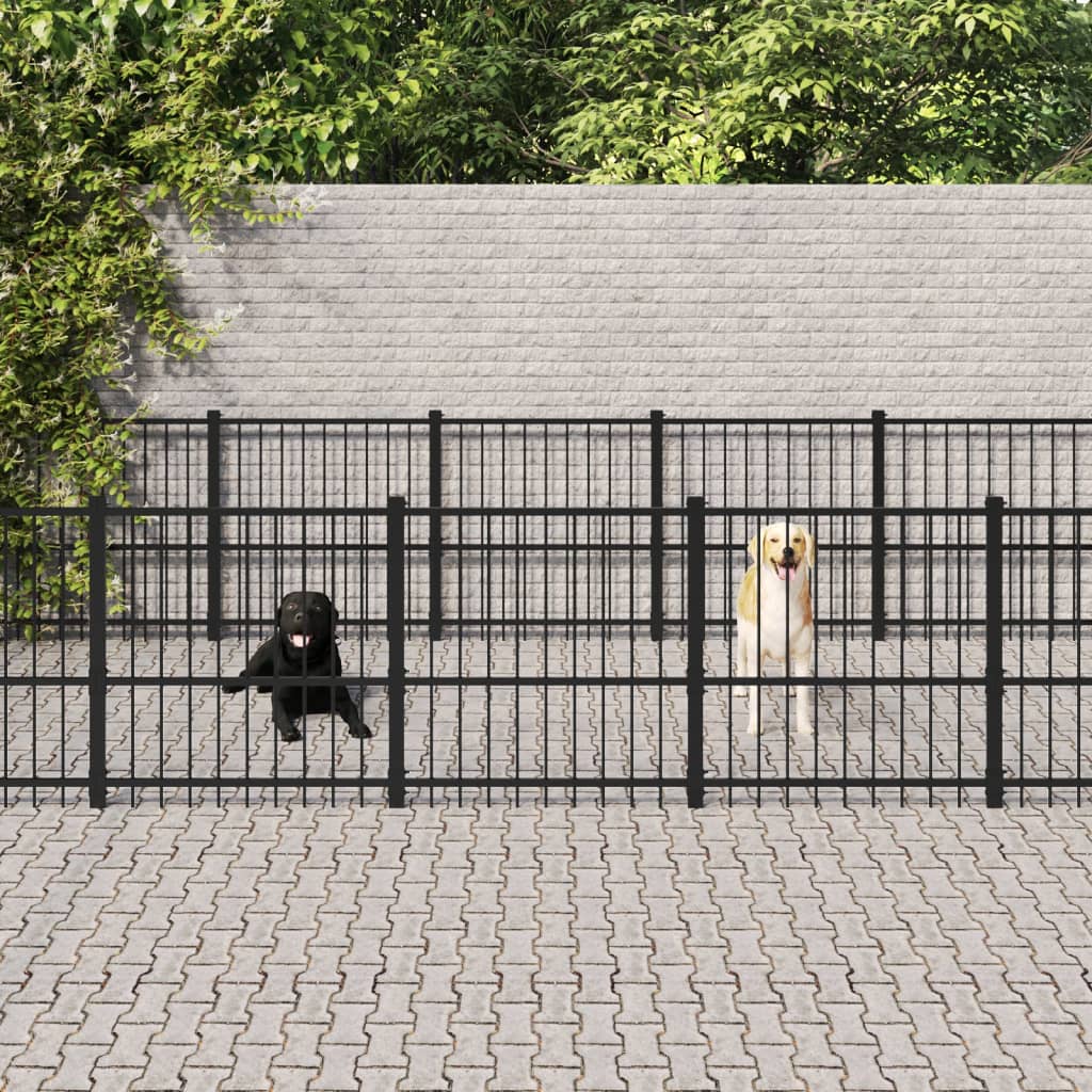 Chenil D'extérieur Pour Chiens Acier 67,74 M²