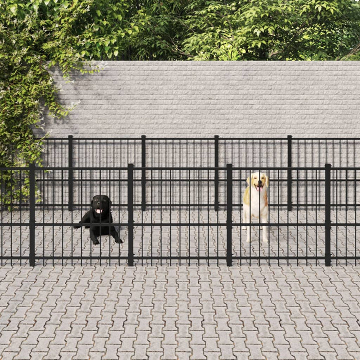 Chenil D'extérieur Pour Chiens Acier 67,74 M²