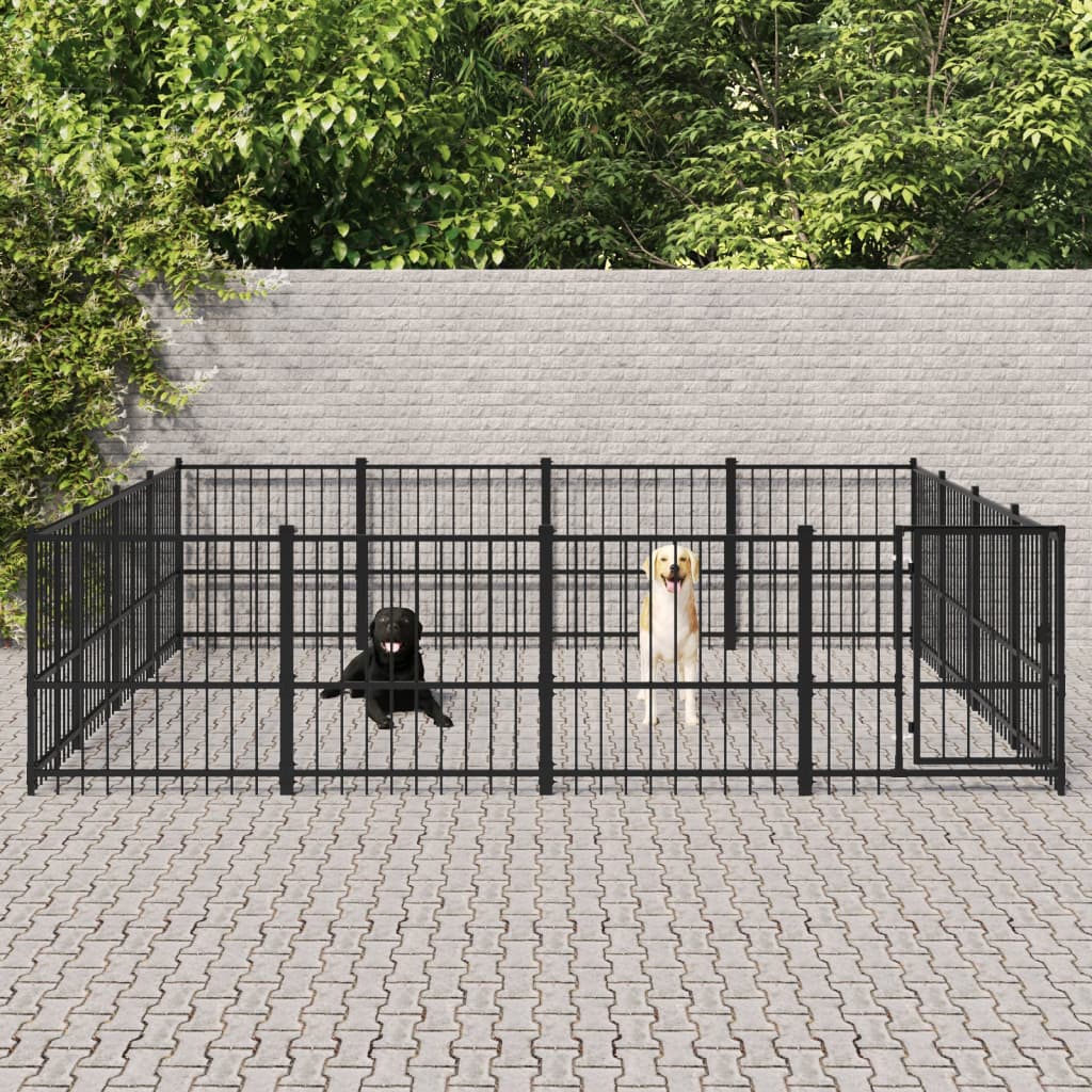 Chenil D'extérieur Pour Chiens Acier 67,74 M²