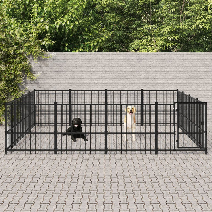 Chenil D'extérieur Pour Chiens Acier 67,74 M²