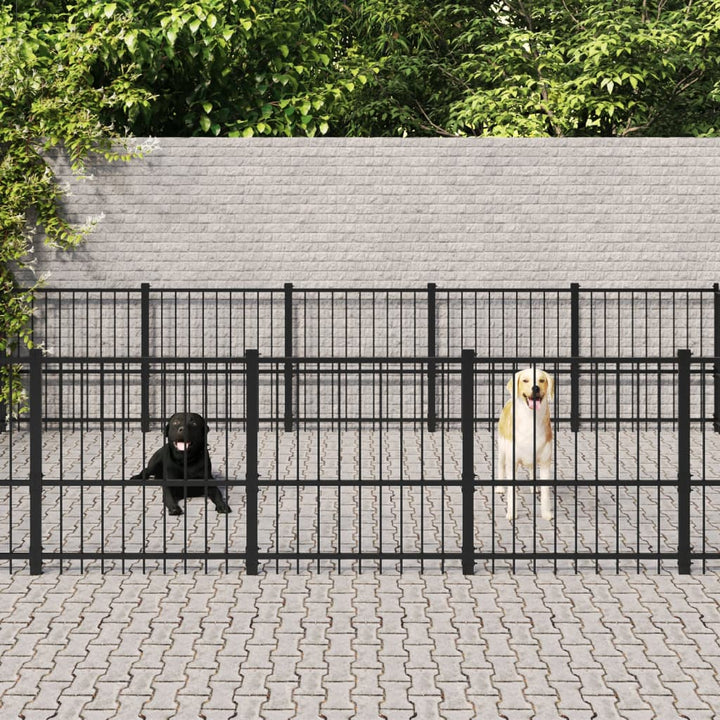 Chenil D'extérieur Pour Chiens Acier 67,74 M²