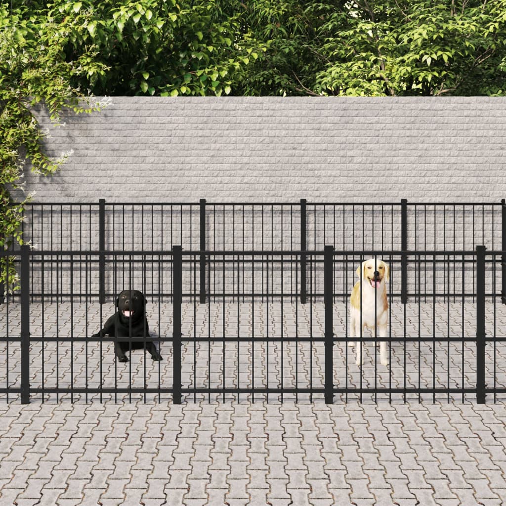 Chenil D'extérieur Pour Chiens Acier 67,74 M²