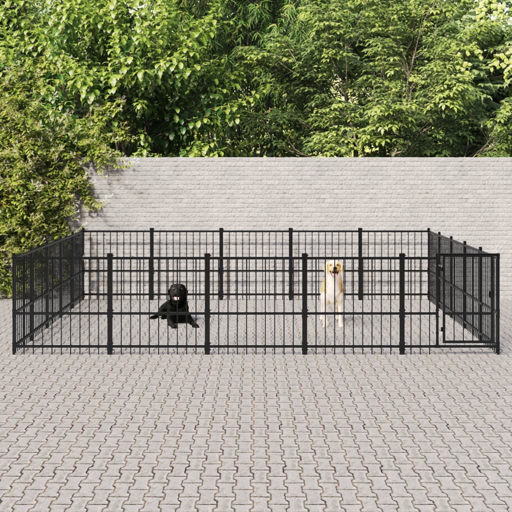 Chenil D'extérieur Pour Chiens Acier 67,74 M²