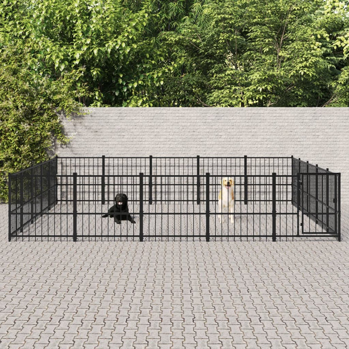 Chenil D'extérieur Pour Chiens Acier 67,74 M²