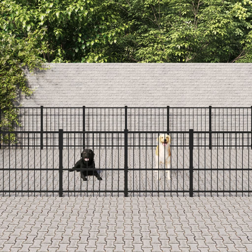 Chenil D'extérieur Pour Chiens Acier 67,74 M²