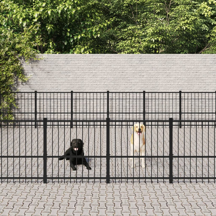 Chenil D'extérieur Pour Chiens Acier 67,74 M²