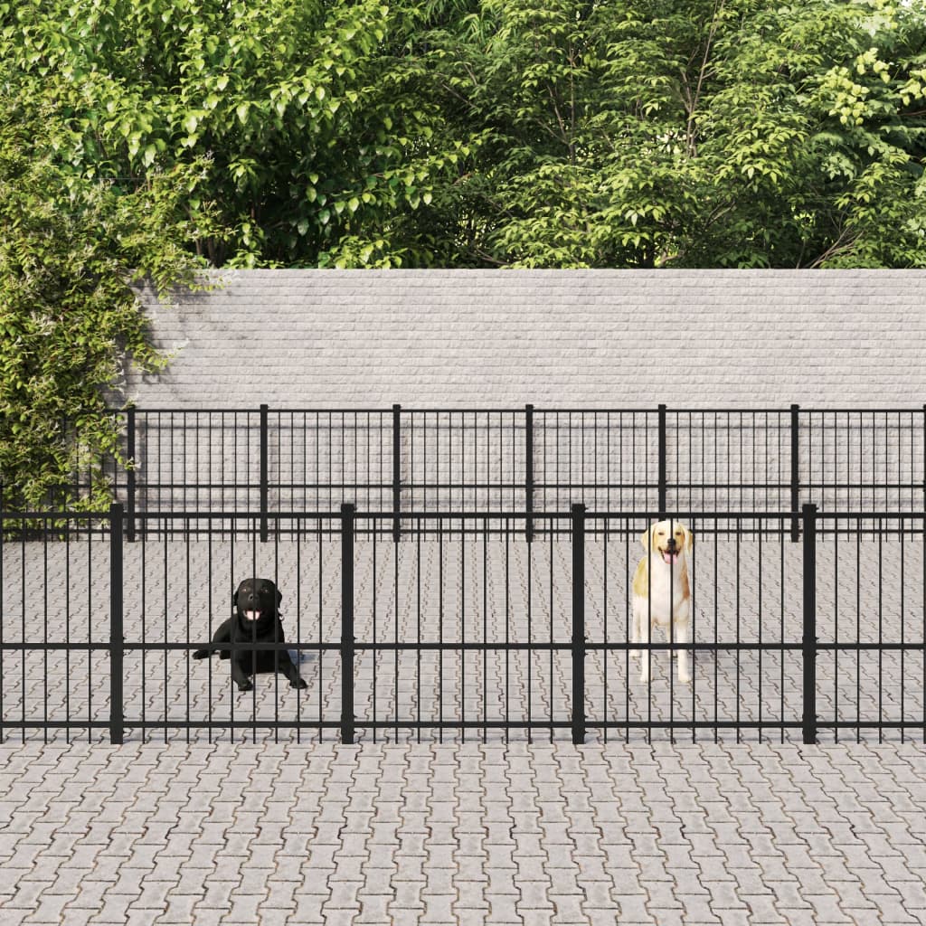 Chenil D'extérieur Pour Chiens Acier 67,74 M²