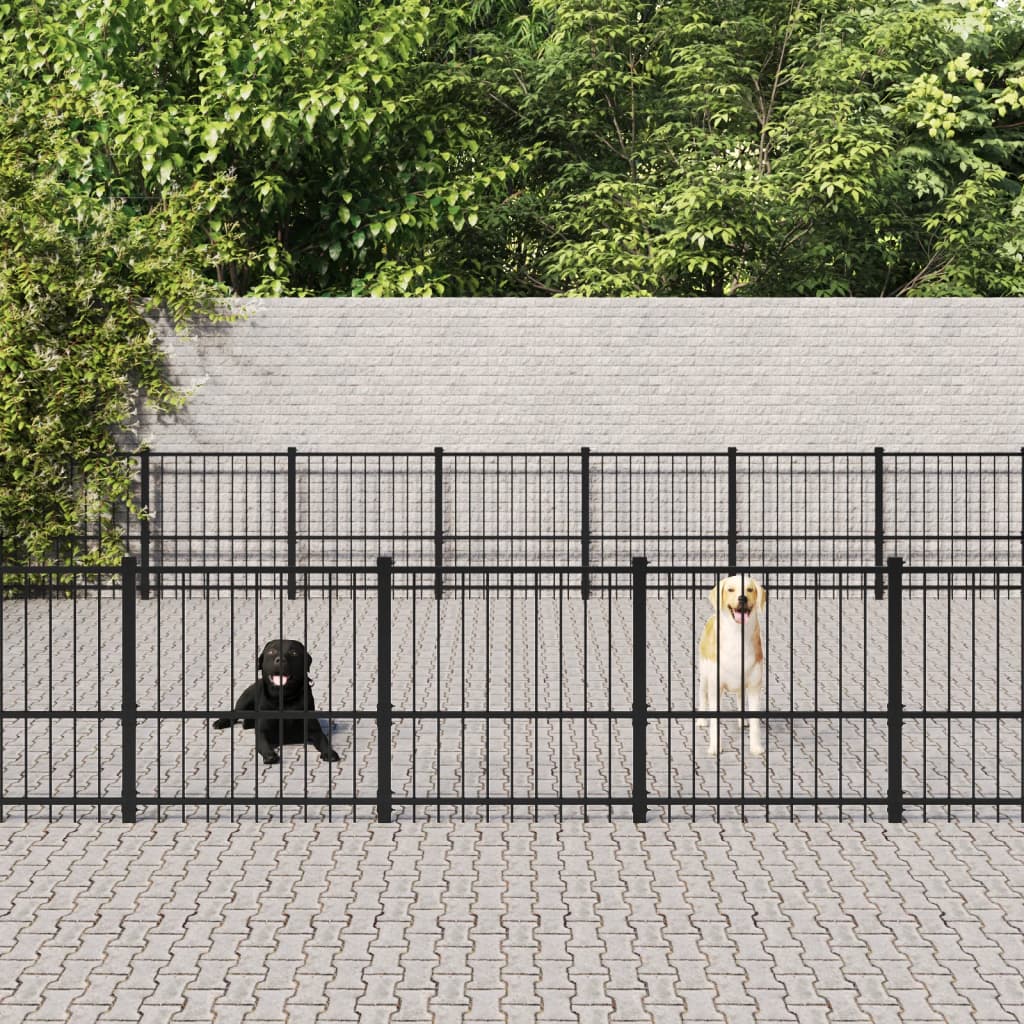 Chenil D'extérieur Pour Chiens Acier 67,74 M²