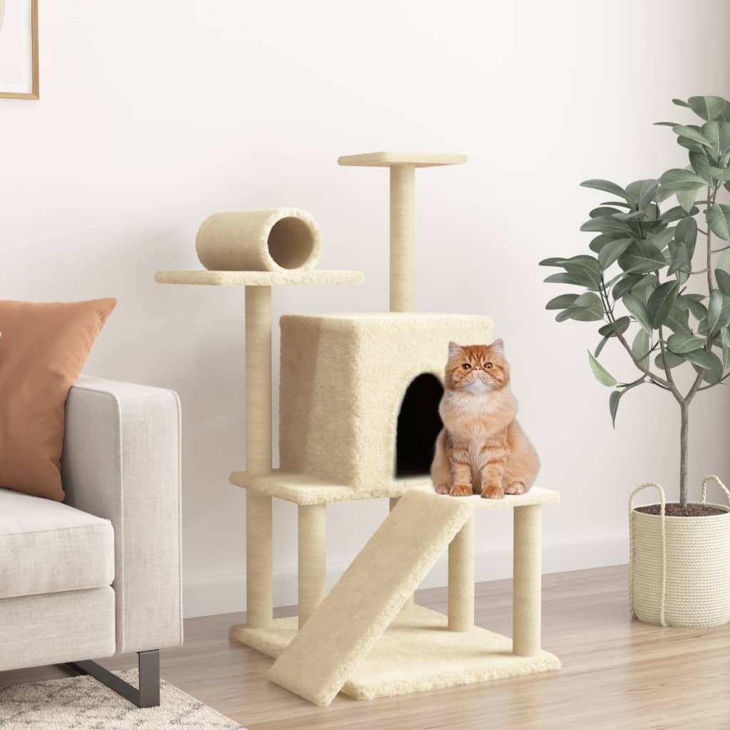 Arbre À Chat Avec Griffoirs En Sisal 110,5 Cm