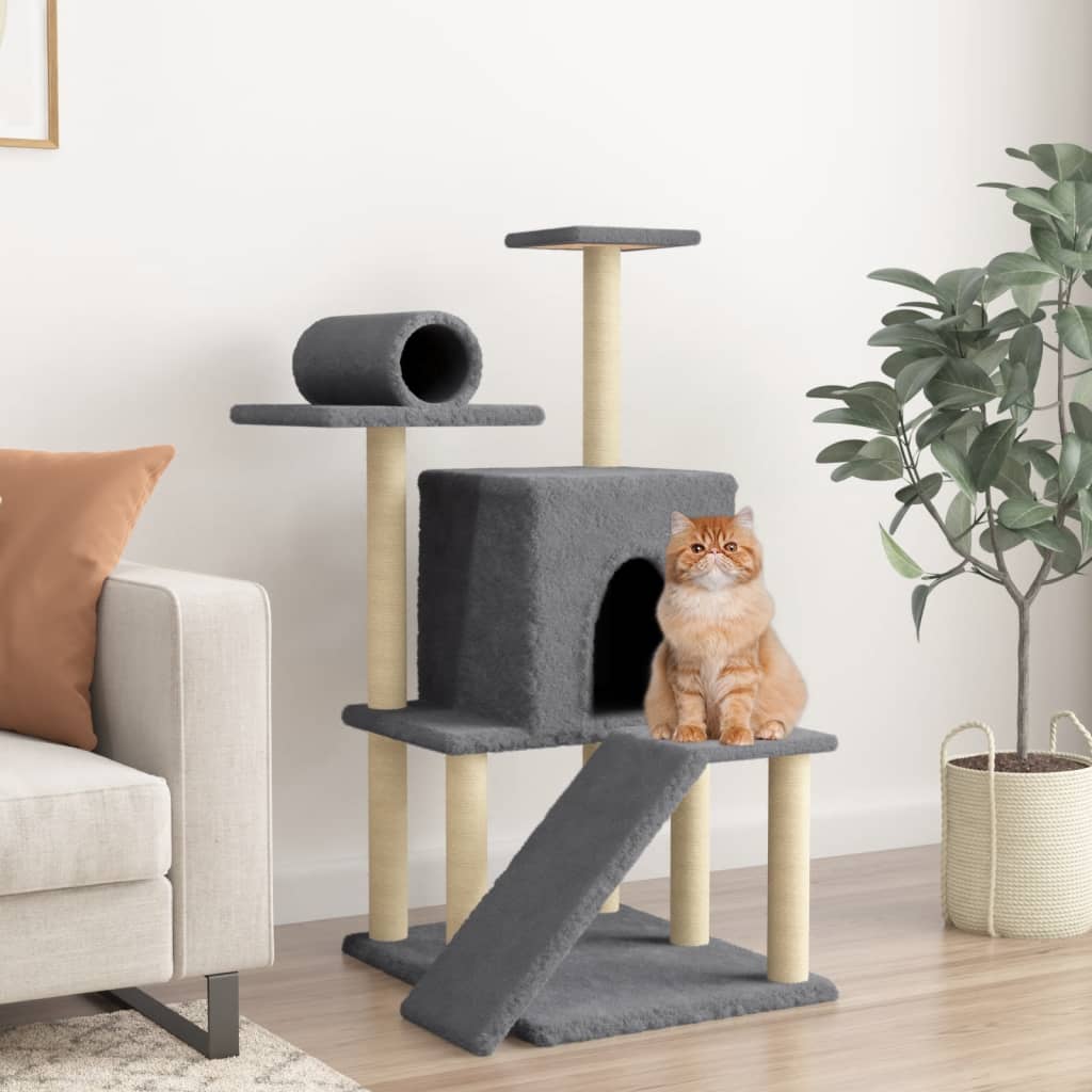 Arbre À Chat Avec Griffoirs En Sisal 110,5 Cm