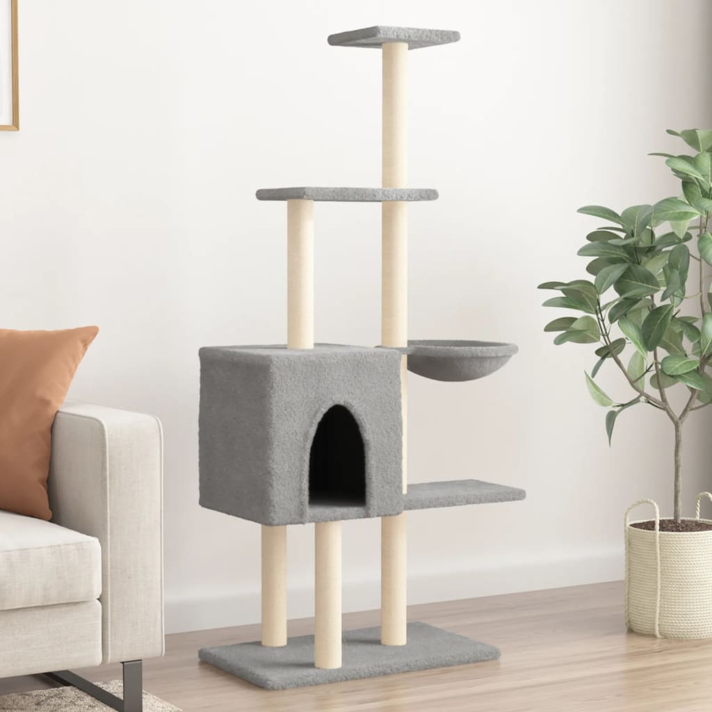 Arbre À Chat Avec Griffoirs En Sisal 145 Cm