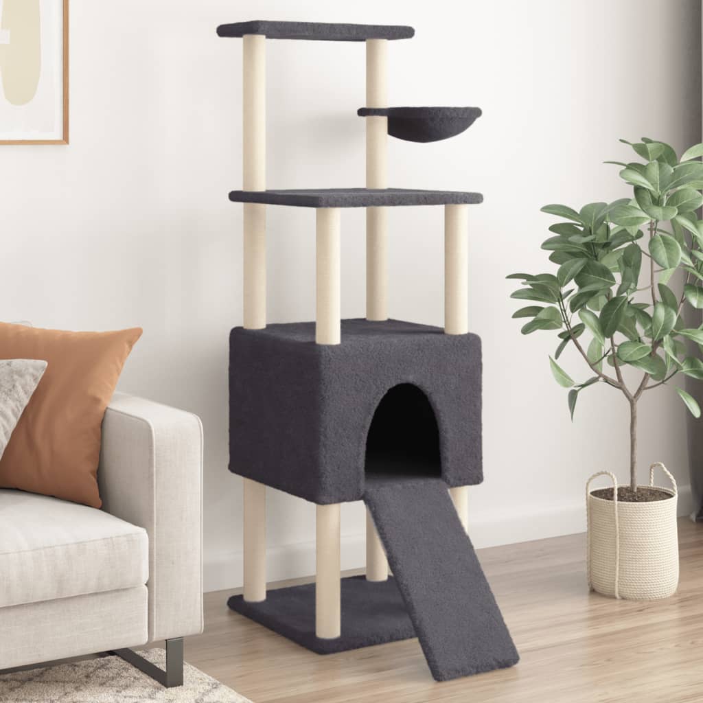 Arbre À Chat Avec Griffoirs En Sisal 153 Cm