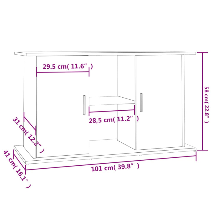 Support Pour Aquarium 101X41X58Cm Bois D'ingénierie